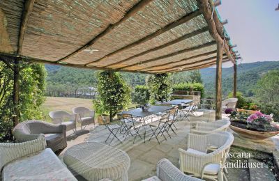 Vidiecky dom na predaj Arezzo, Toscana, RIF 2993 Terrasse mit Panoramablick