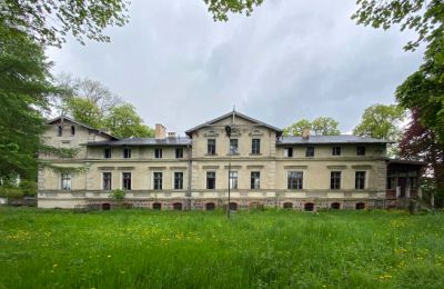 Zámok na predaj Stradzewo, Pałac w Stradzewie, województwo zachodniopomorskie, Pohľad z prednej strany