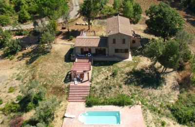 Vidiecky dom na predaj Montescudaio, Toscana, RIF 2185 Blick von oben